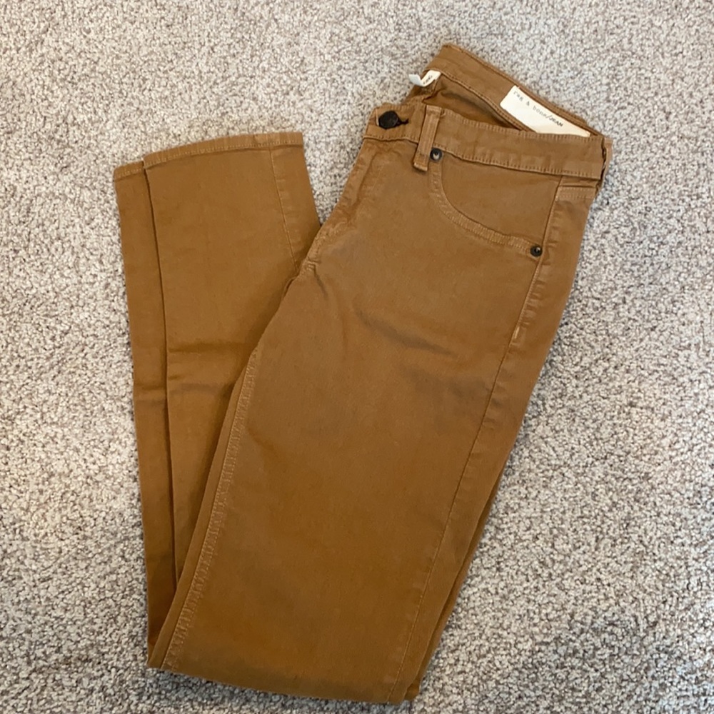 Rag and bone. Camel color jeans.